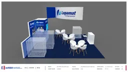 40x40 Peninsula booth design by Exhibit-Rentals